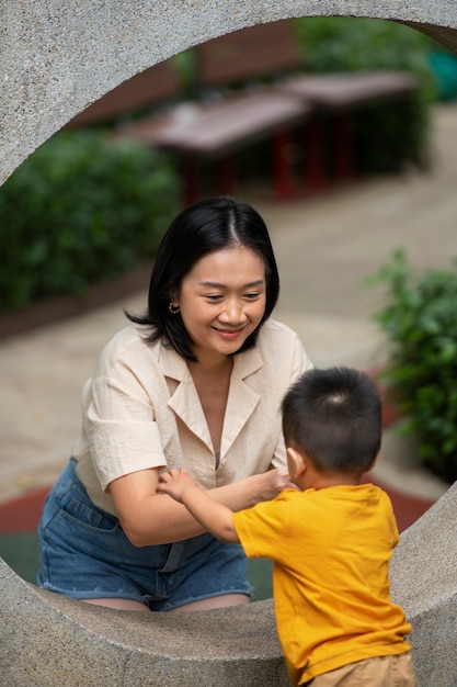 Best of Bokeh japanese mom and son