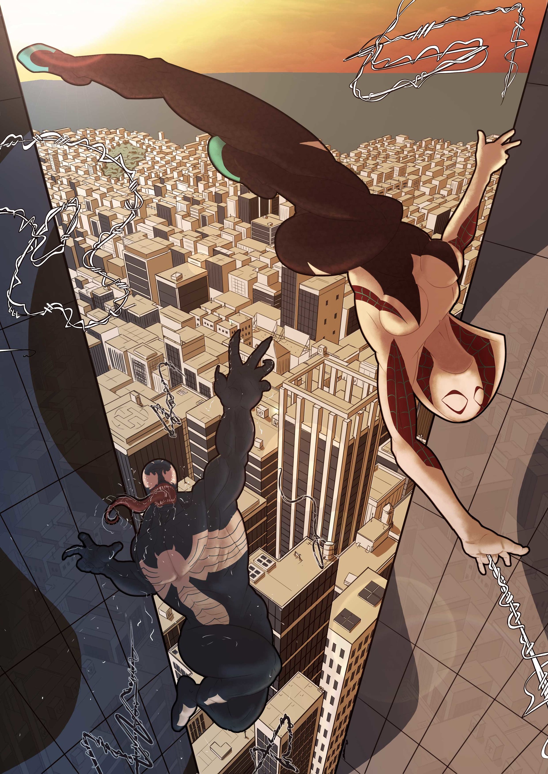 spidergwen x venom - footjob emo bokep sama pacar