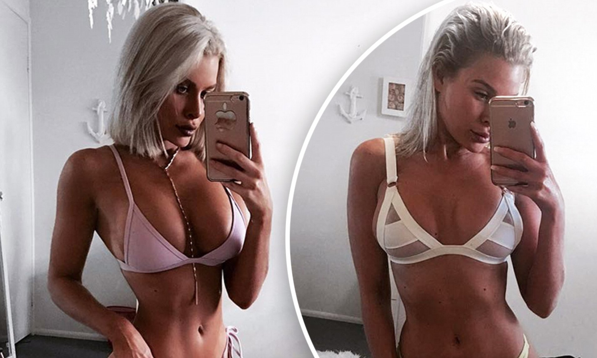 Best of Skinny blonde fake tits