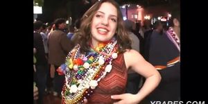 Ballbusting ball grab luan japan Mardi Gras Breast Flashing jones nue