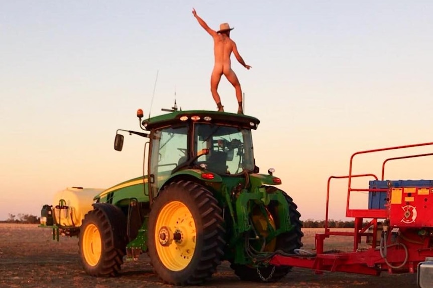 Best of Nude on a tractor
