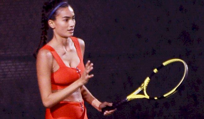 aisha fahim recommends Tennis Nip Slip