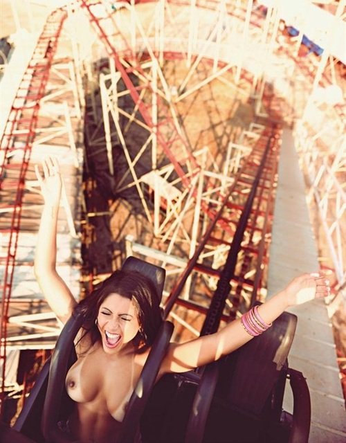 rollercoaster nipslip - alyson westley bella thorne sexy photos