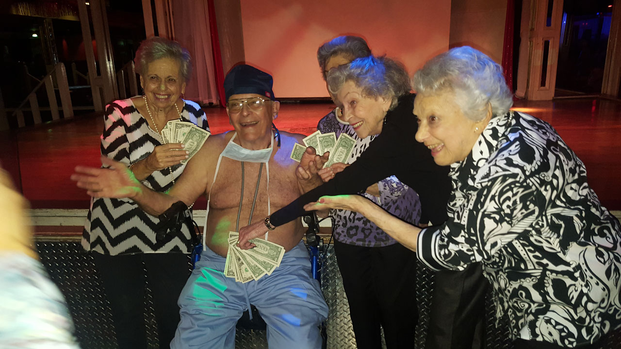 Old Lady Stripper lines locally