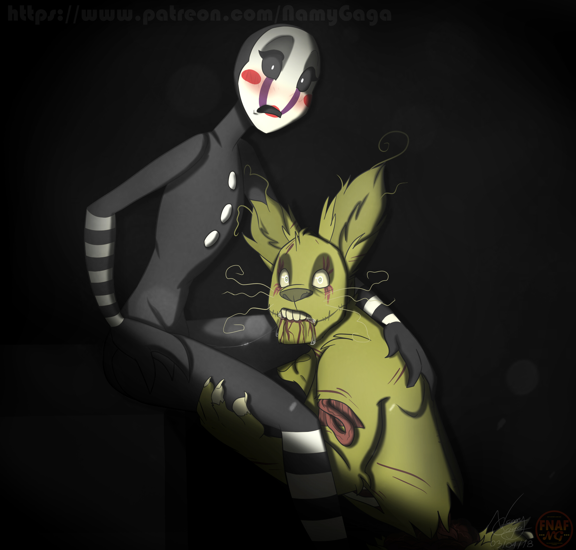 fnaf puppet porn - bbc bisexual couple best porn video on the world