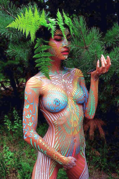 body painting erotica - annika adams daisy drew naked