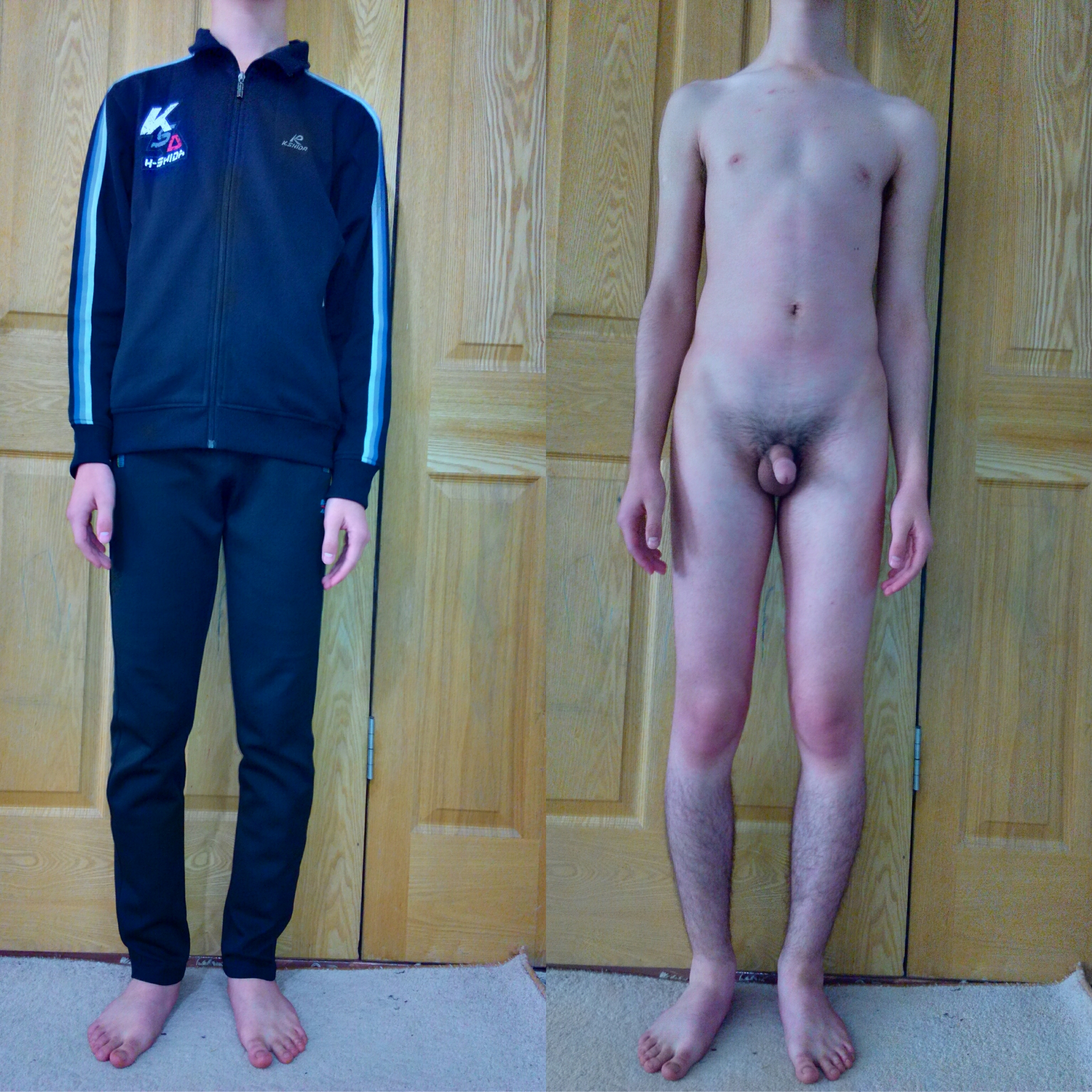 clothed and naked