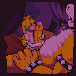 Princess Peach Handjob pussy filled