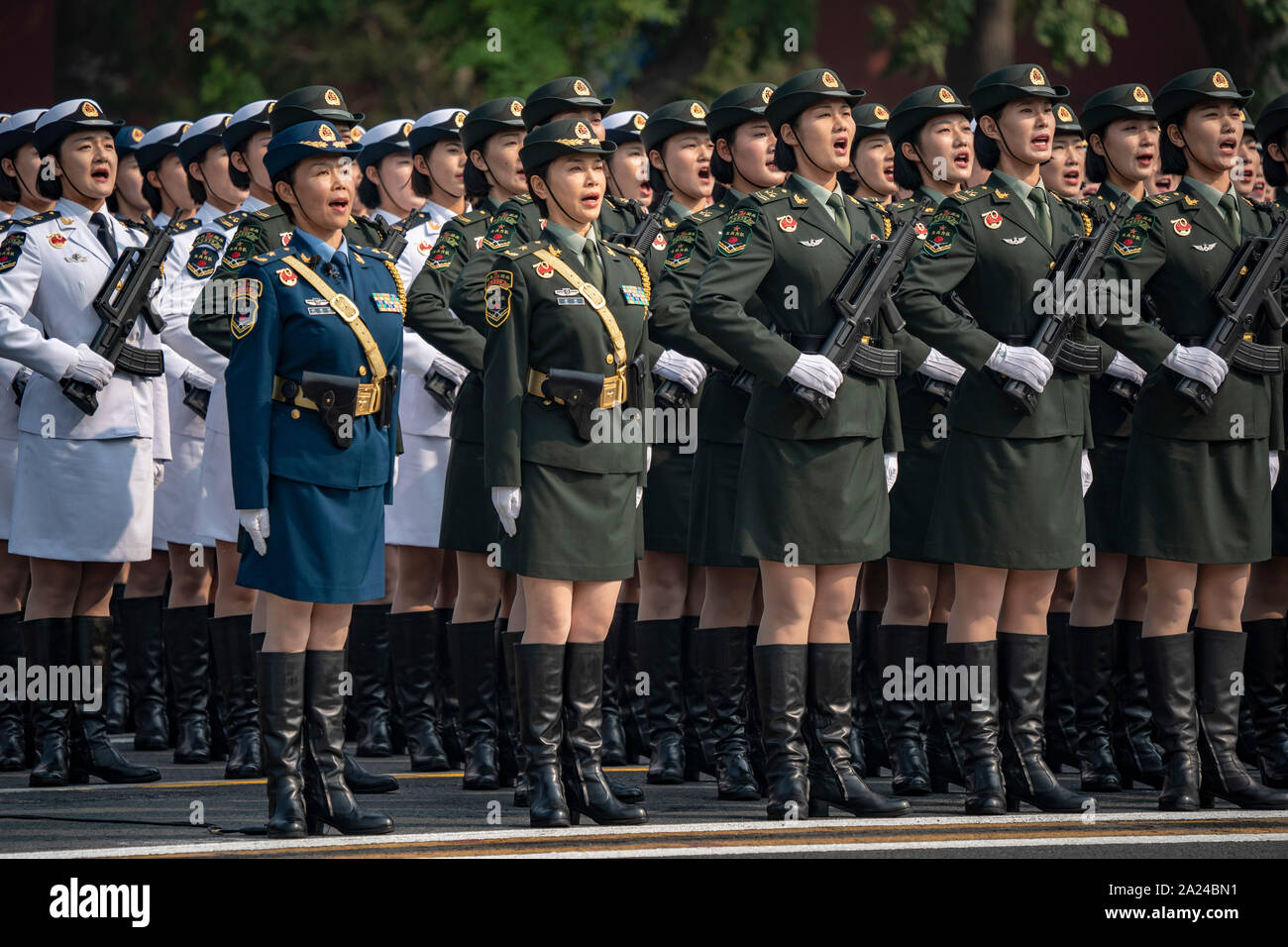 chinese girl dancing in military uniform - bending over g string jewelz blu love her feet