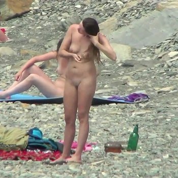Best of Friends naked at beach