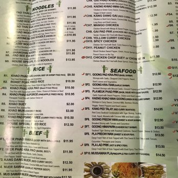 Best of Jaded thai menu